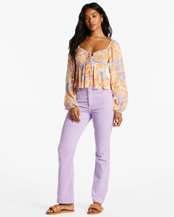 Billabong Tops Women Your Fav Crop Top White Multi Billabong Tops Women Your Fav Crop Top White Multi