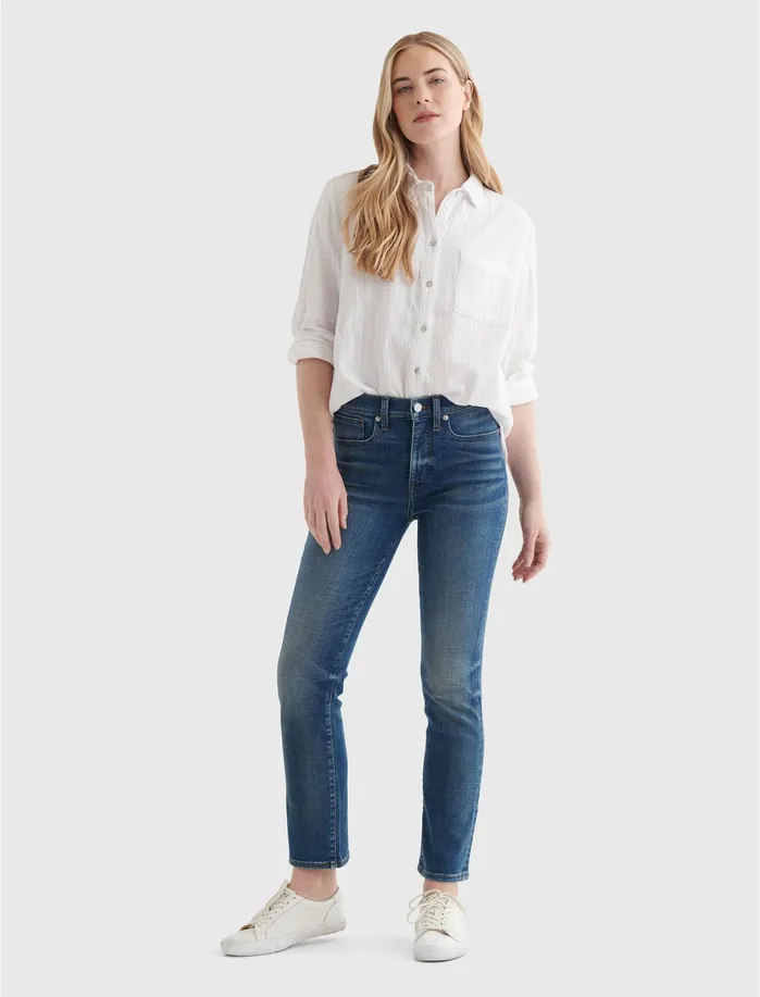Blouses Women Lucky Brand Relaxed Shirt Bright White