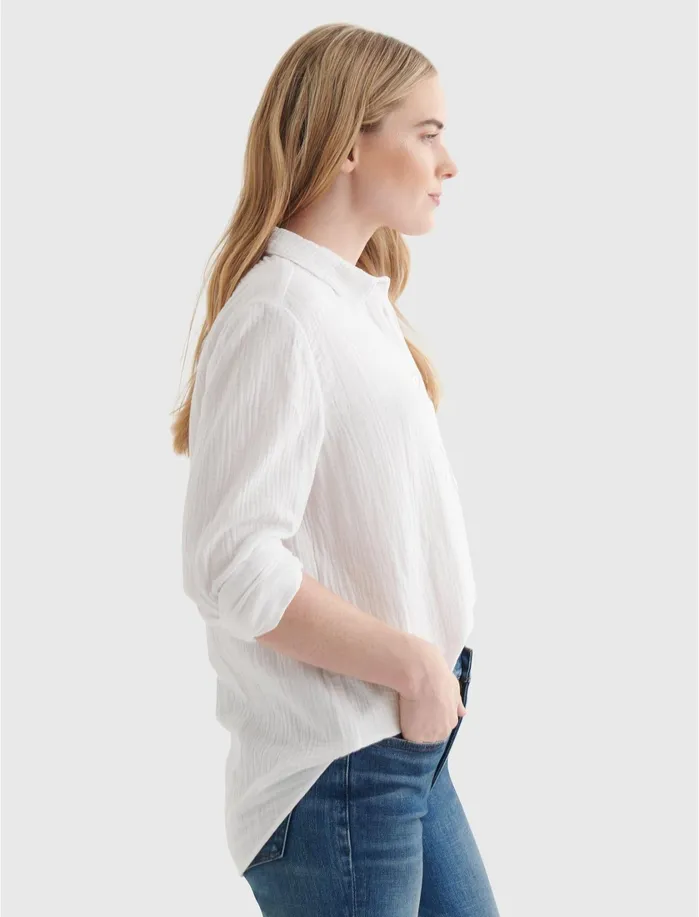 Blouses Women Lucky Brand Relaxed Shirt Bright White