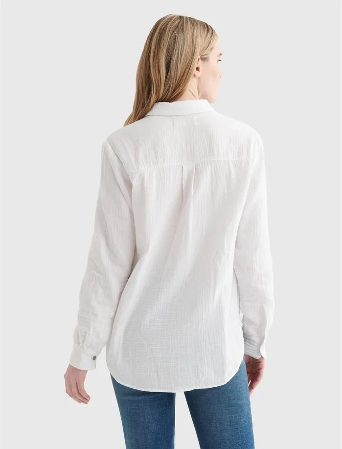 Blouses Women Lucky Brand Relaxed Shirt Bright White