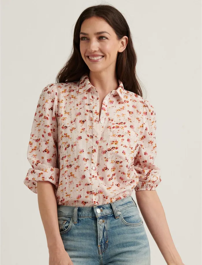 Blouses Women Lucky Brand The Poet Shirt Natural Multi