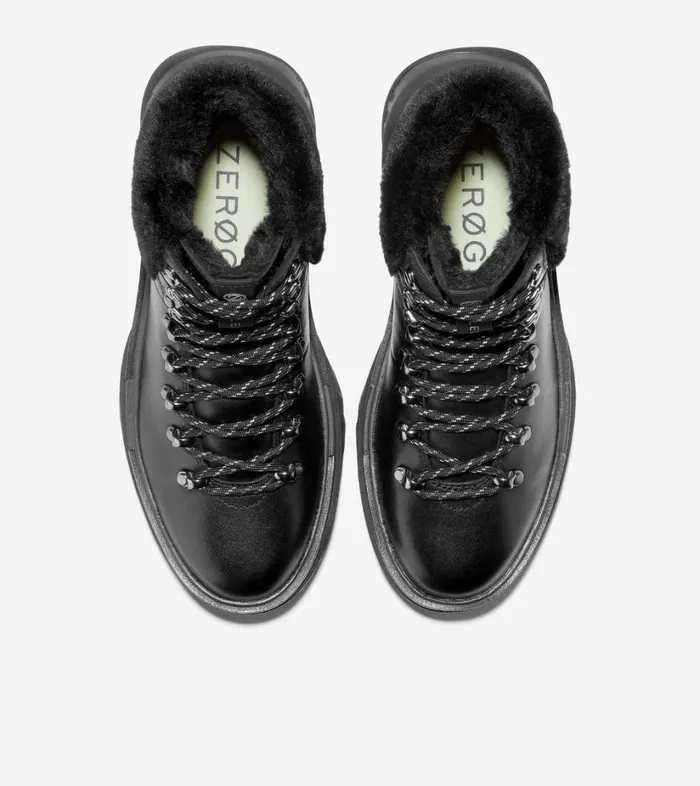 Boots And Booties Women Cole Haan 5ZERGRAND Hiker Boot Black Leather Boots And Booties Women Cole Haan 5ZERGRAND Hiker Boot Black Leather