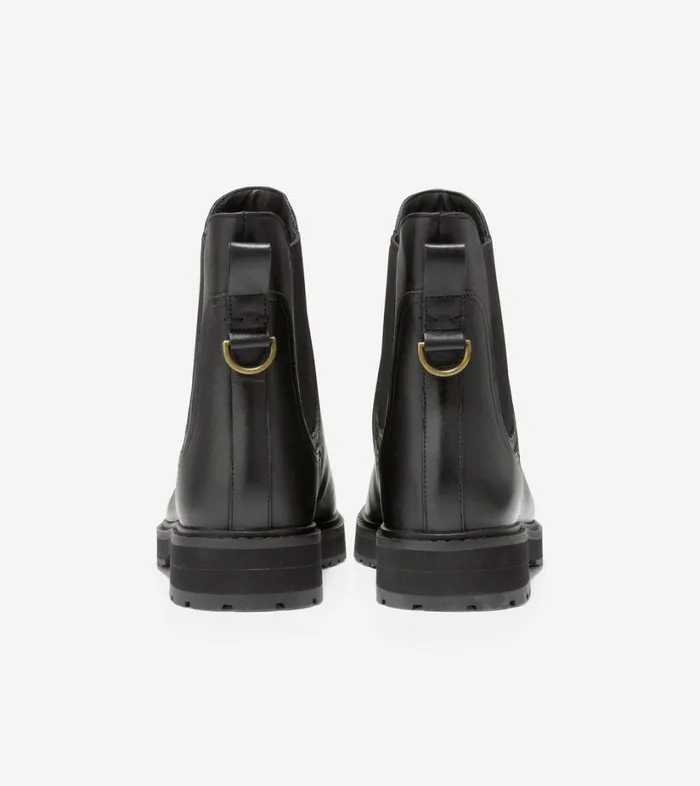 Boots And Booties Women Cole Haan Greenwich Bootie Black Leather Boots And Booties Women Cole Haan Greenwich Bootie Black Leather