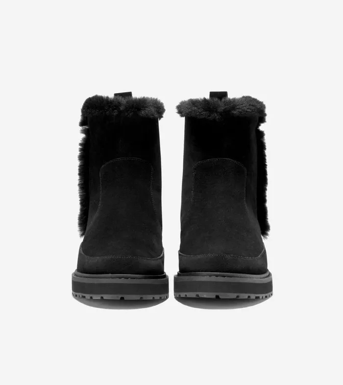 Boots And Booties Women Cole Haan Greenwich Bootie Black Suede Shearling Boots And Booties Women Cole Haan Greenwich Bootie Black Suede Shearling