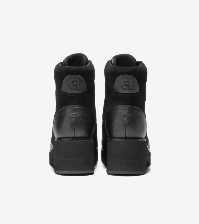 Boots And Booties Women Cole Haan ZERGRAND City Wedge Hiker Boots Black Boots And Booties Women Cole Haan ZERGRAND City Wedge Hiker Boots Black