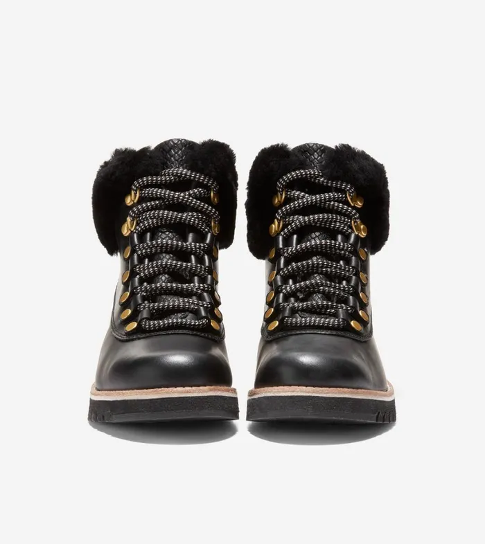 Boots And Booties Women Cole Haan ZERGRAND Explore Hiker Boot Black Leather Boots And Booties Women Cole Haan ZERGRAND Explore Hiker Boot Black Leather