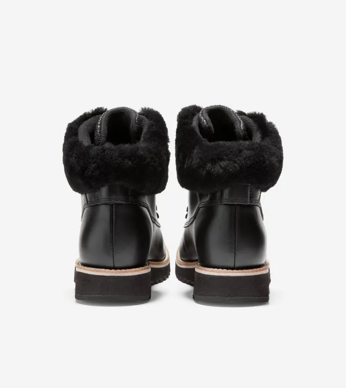 Boots And Booties Women Cole Haan ZERGRAND Explore Hiker Boot Black Leather Boots And Booties Women Cole Haan ZERGRAND Explore Hiker Boot Black Leather