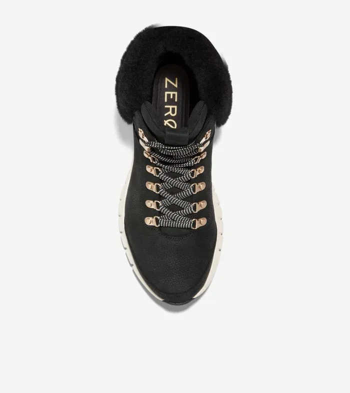 Boots And Booties Women Cole Haan ZERGRAND Field Hiking Boots Black Nubuckshearling Boots And Booties Women Cole Haan ZERGRAND Field Hiking Boots Black Nubuckshearling