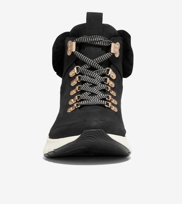 Boots And Booties Women Cole Haan ZERGRAND Field Hiking Boots Black Nubuckshearling Boots And Booties Women Cole Haan ZERGRAND Field Hiking Boots Black Nubuckshearling