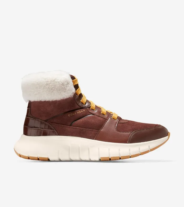 Boots And Booties Women Cole Haan ZERGRAND Flex Boot Hickory Leather