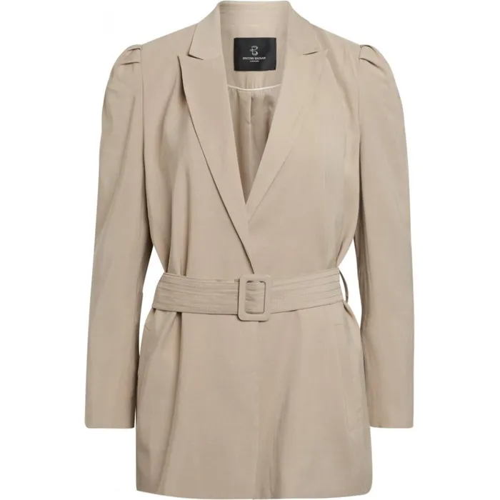 Bruuns Bazaar Blazers Womens Lucille Mima Blazer Roasted Grey Khaki Bruuns Bazaar Blazers Womens Lucille Mima Blazer Roasted Grey Khaki