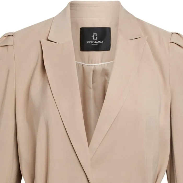 Bruuns Bazaar Blazers Womens Lucille Mima Blazer Roasted Grey Khaki Bruuns Bazaar Blazers Womens Lucille Mima Blazer Roasted Grey Khaki