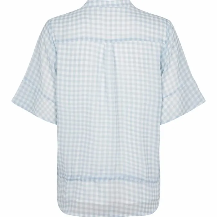 Bruuns Bazaar Blouses Womens Checks Beatrice Shirt Blue Mist Bruuns Bazaar Blouses Womens Checks Beatrice Shirt Blue Mist