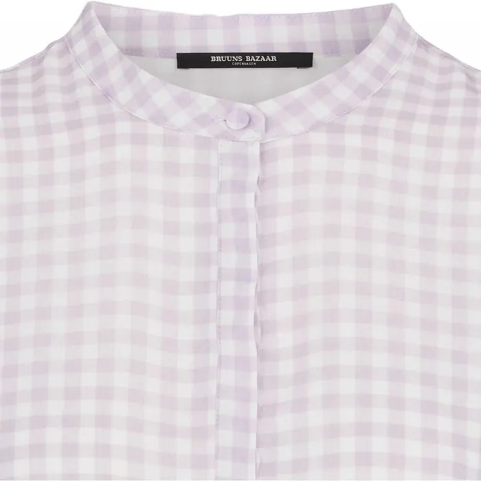 Bruuns Bazaar Blouses Womens Checks Beatrice Shirt Lavender Bruuns Bazaar Blouses Womens Checks Beatrice Shirt Lavender
