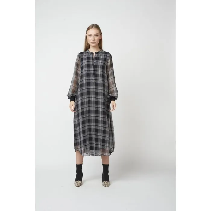Bruuns Bazaar Dresses Womens Avia Sina Dress Blackwhite Check Bruuns Bazaar Dresses Womens Avia Sina Dress Blackwhite Check