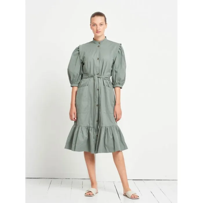 Bruuns Bazaar Dresses Womens Basil Galliana Dress Moss