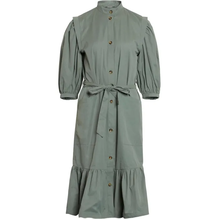 Bruuns Bazaar Dresses Womens Basil Galliana Dress Moss Bruuns Bazaar Dresses Womens Basil Galliana Dress Moss