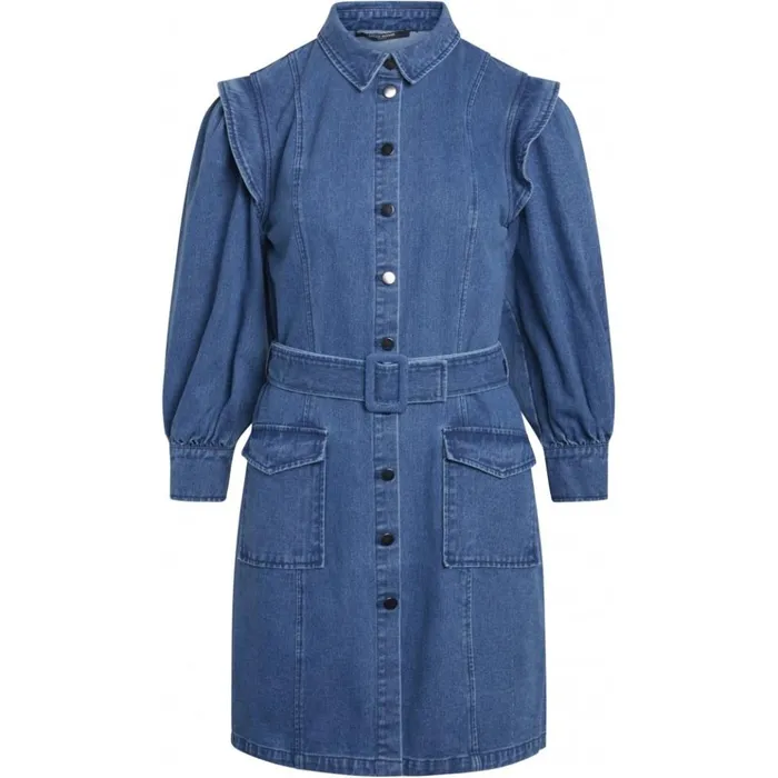 Bruuns Bazaar Dresses Womens Broomrap Zarah Dress Denim Bruuns Bazaar Dresses Womens Broomrap Zarah Dress Denim
