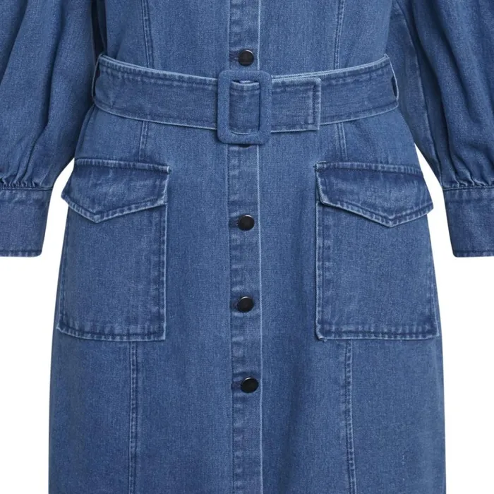 Bruuns Bazaar Dresses Womens Broomrap Zarah Dress Denim Bruuns Bazaar Dresses Womens Broomrap Zarah Dress Denim