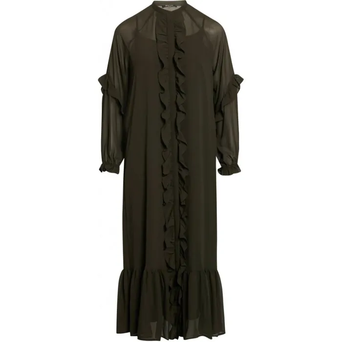 Bruuns Bazaar Dresses Womens Milleh Idoh Dress Green Night Bruuns Bazaar Dresses Womens Milleh Idoh Dress Green Night