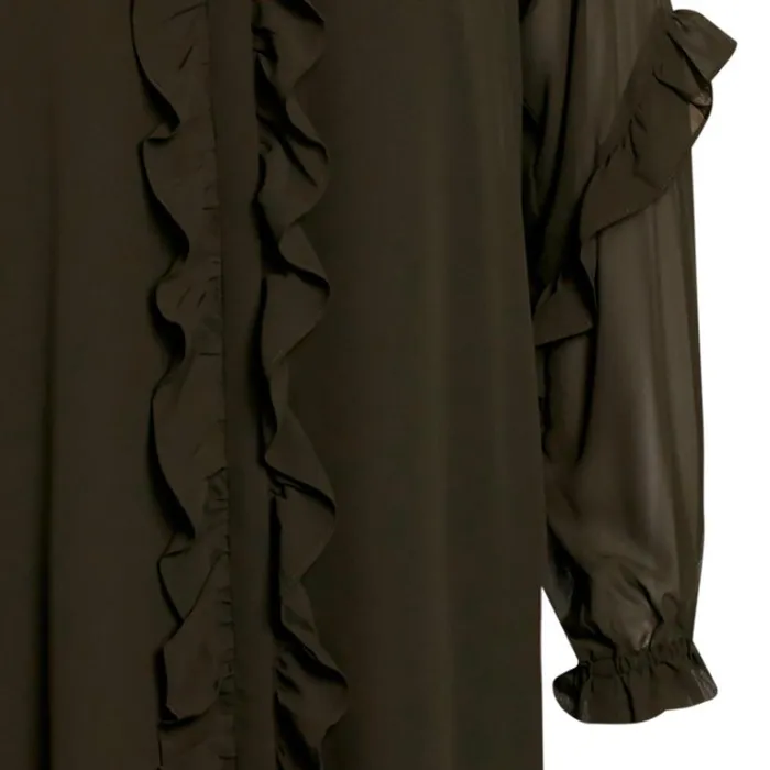 Bruuns Bazaar Dresses Womens Milleh Idoh Dress Green Night Bruuns Bazaar Dresses Womens Milleh Idoh Dress Green Night