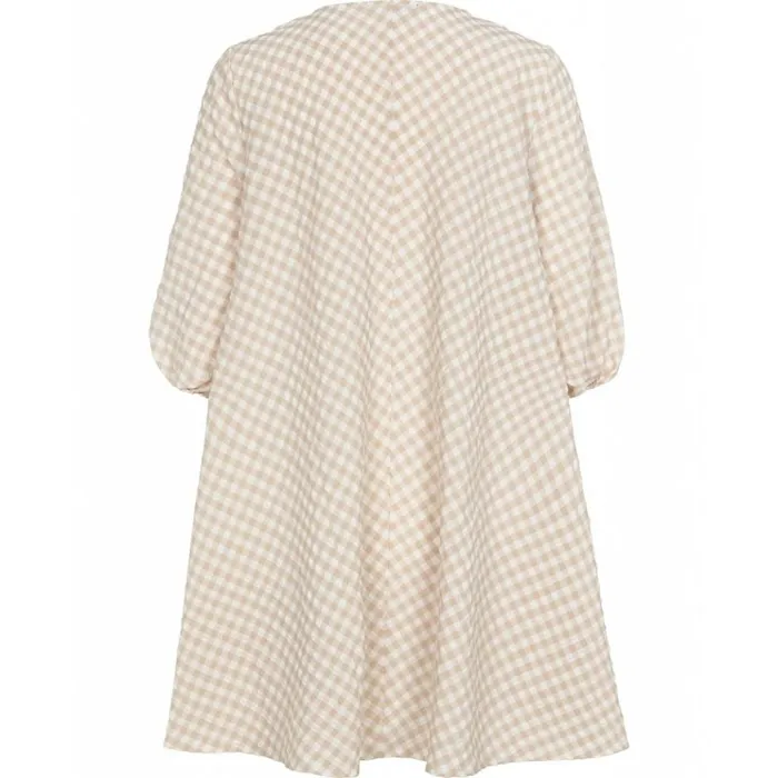 Bruuns Bazaar Dresses Womens Seer Allure Dress Sandwhite Check Bruuns Bazaar Dresses Womens Seer Allure Dress Sandwhite Check
