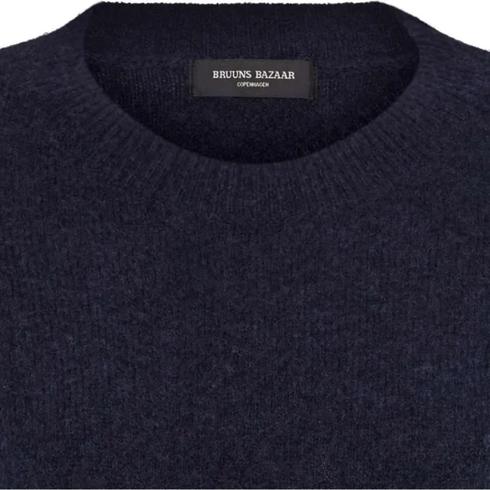 Bruuns Bazaar Knitwear Womens Halla Idah Pullover Night Sky Bruuns Bazaar Knitwear Womens Halla Idah Pullover Night Sky