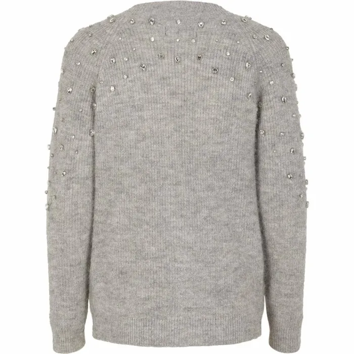 Bruuns Bazaar Knitwear Womens Parisa Othelia Cardigan Light Grey Mel Bruuns Bazaar Knitwear Womens Parisa Othelia Cardigan Light Grey Mel