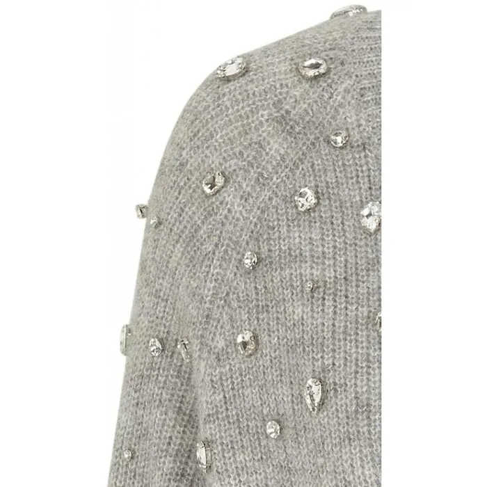 Bruuns Bazaar Knitwear Womens Parisa Othelia Cardigan Light Grey Mel Bruuns Bazaar Knitwear Womens Parisa Othelia Cardigan Light Grey Mel
