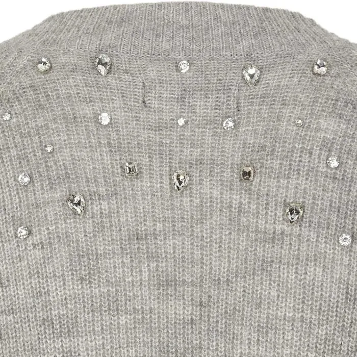 Bruuns Bazaar Knitwear Womens Parisa Othelia Cardigan Light Grey Mel Bruuns Bazaar Knitwear Womens Parisa Othelia Cardigan Light Grey Mel