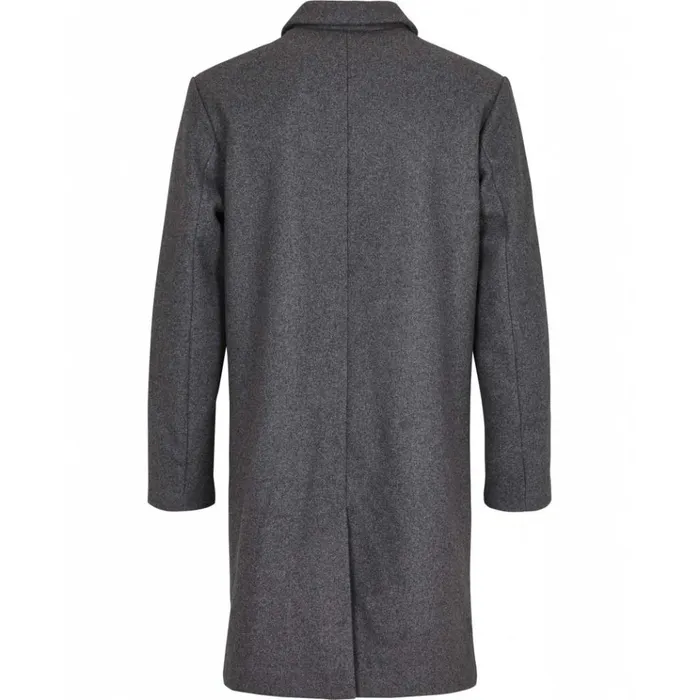 Bruuns Bazaar Outerwear Mens Aslan Mac Coat Grey Mel Bruuns Bazaar Outerwear Mens Aslan Mac Coat Grey Mel