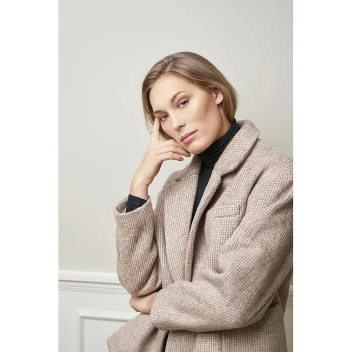 Bruuns Bazaar Outerwear Womens Milli Rutha Jacket Brown Check Bruuns Bazaar Outerwear Womens Milli Rutha Jacket Brown Check
