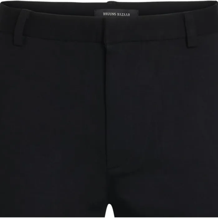 Bruuns Bazaar Pants Mens Politan Zip Pants Black Bruuns Bazaar Pants Mens Politan Zip Pants Black