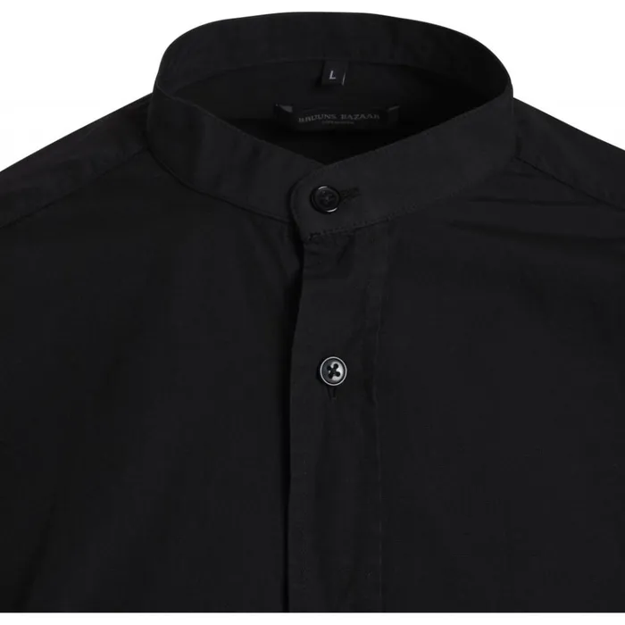Bruuns Bazaar Shirts Mens Ralf Washed Shirt Black Bruuns Bazaar Shirts Mens Ralf Washed Shirt Black