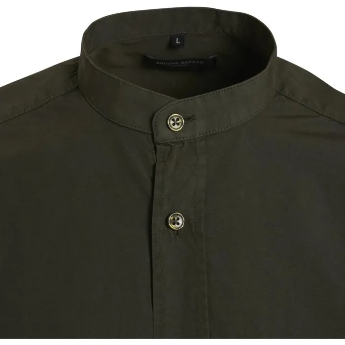 Bruuns Bazaar Shirts Mens Ralf Washed Shirt Olive Bruuns Bazaar Shirts Mens Ralf Washed Shirt Olive
