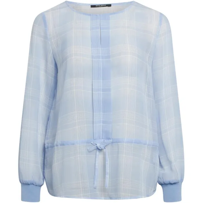 Bruuns Bazaar Shirts Womens Avia Justina Shirt Blue White Check