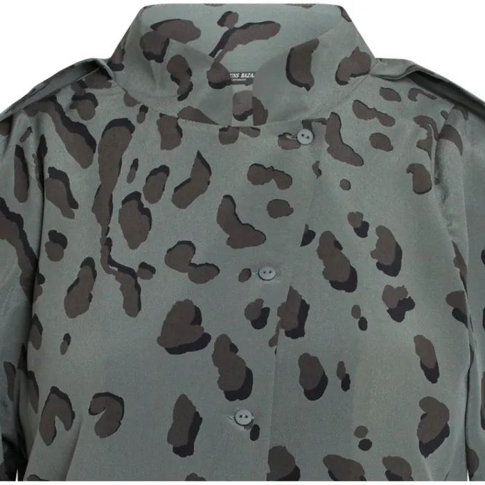 Bruuns Bazaar Shirts Womens Lillie Shaun Shirt Dark Moss Aop Bruuns Bazaar Shirts Womens Lillie Shaun Shirt Dark Moss Aop