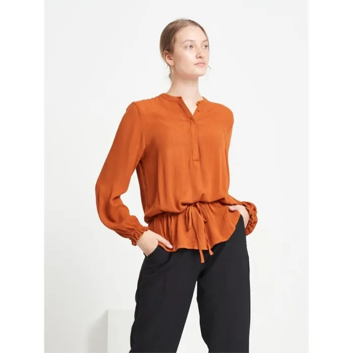 Bruuns Bazaar Shirts Womens Nori Veneto Shirt Deep Amber