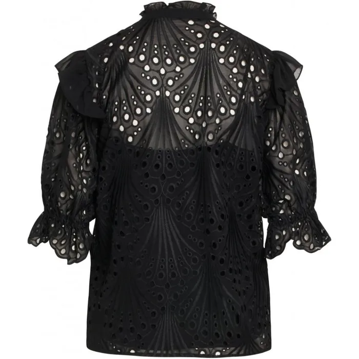 Bruuns Bazaar Shirts Womens Peacock Carola Shirt Black Bruuns Bazaar Shirts Womens Peacock Carola Shirt Black