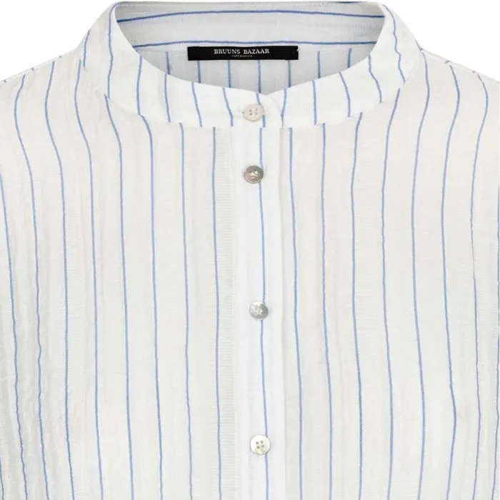 Bruuns Bazaar Shirts Womens Vickie Calva Shirt Dream Bluewhite Stripes Bruuns Bazaar Shirts Womens Vickie Calva Shirt Dream Bluewhite Stripes
