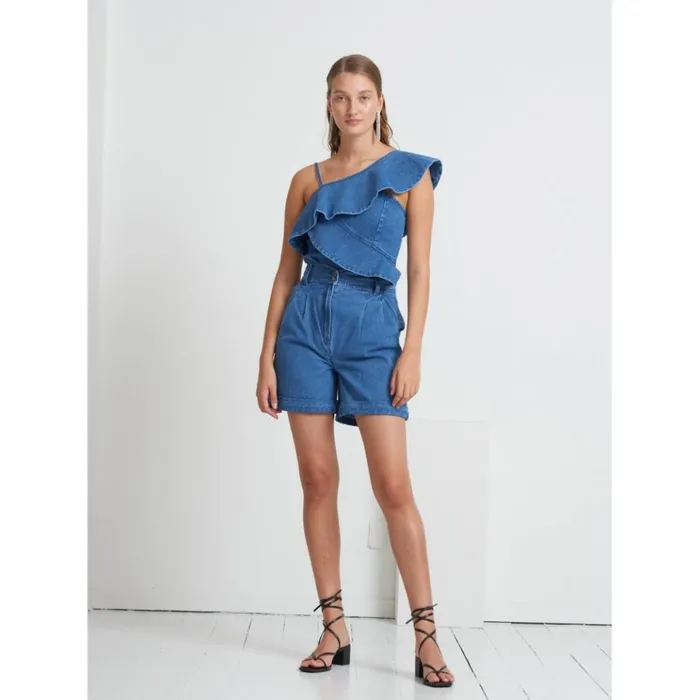 Bruuns Bazaar Shorts Womens Broomrap Cabrine Shorts Denim