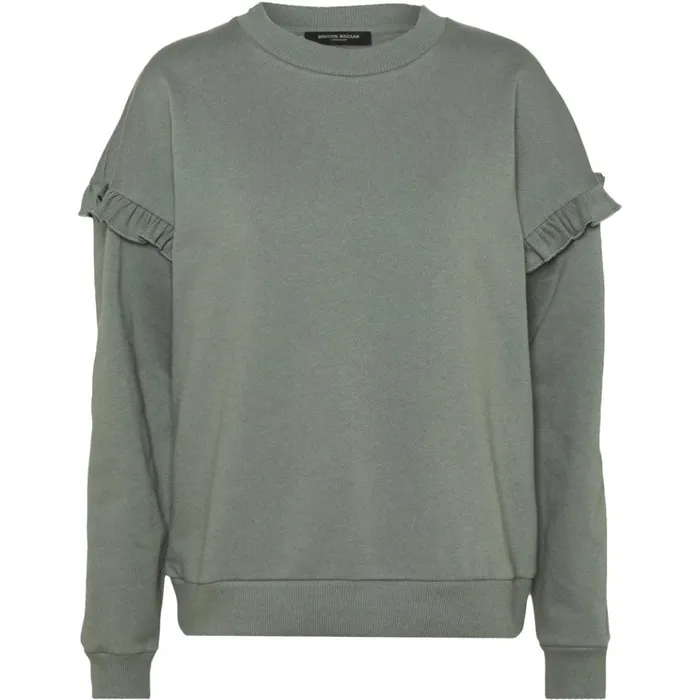 Bruuns Bazaar Sweatshirts Womens Rubine Riea Two Sweat Moss