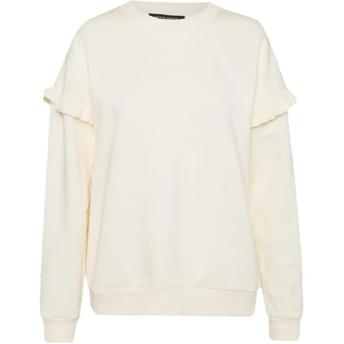 Bruuns Bazaar Sweatshirts Womens Rubine Riea Two Sweat White Cream