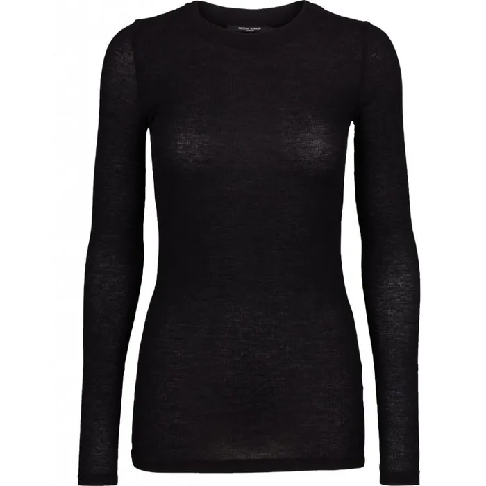Bruuns Bazaar TShirt Womens Angela Ls T Black Bruuns Bazaar TShirt Womens Angela Ls T Black