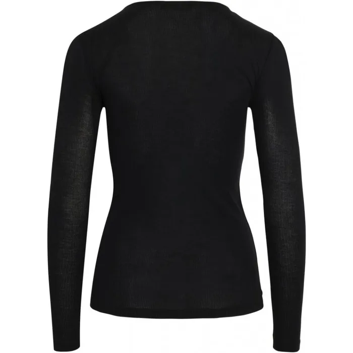 Bruuns Bazaar TShirt Womens Katka Rib Jubi Blouse Black Bruuns Bazaar TShirt Womens Katka Rib Jubi Blouse Black