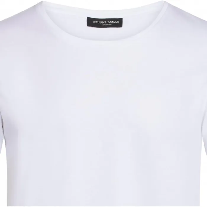 Bruuns Bazaar TShirts Mens Erik Tee White Bruuns Bazaar TShirts Mens Erik Tee White