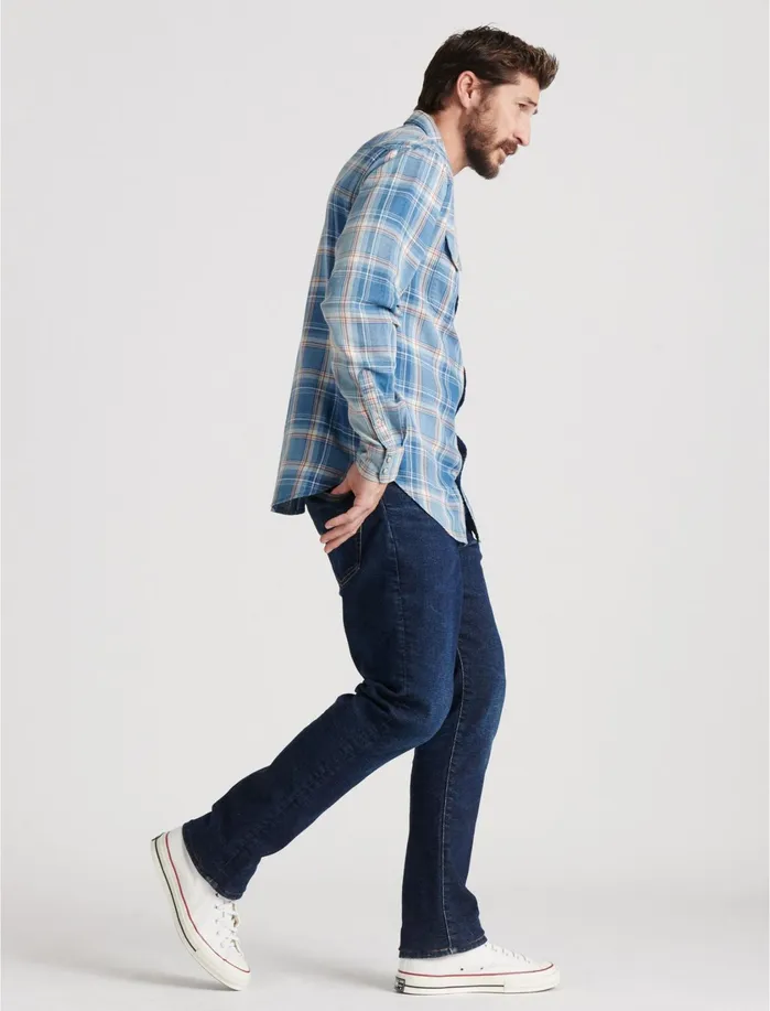 ButtonDowns Men Lucky Brand Grom Indigo Western Shirt Loodplain
