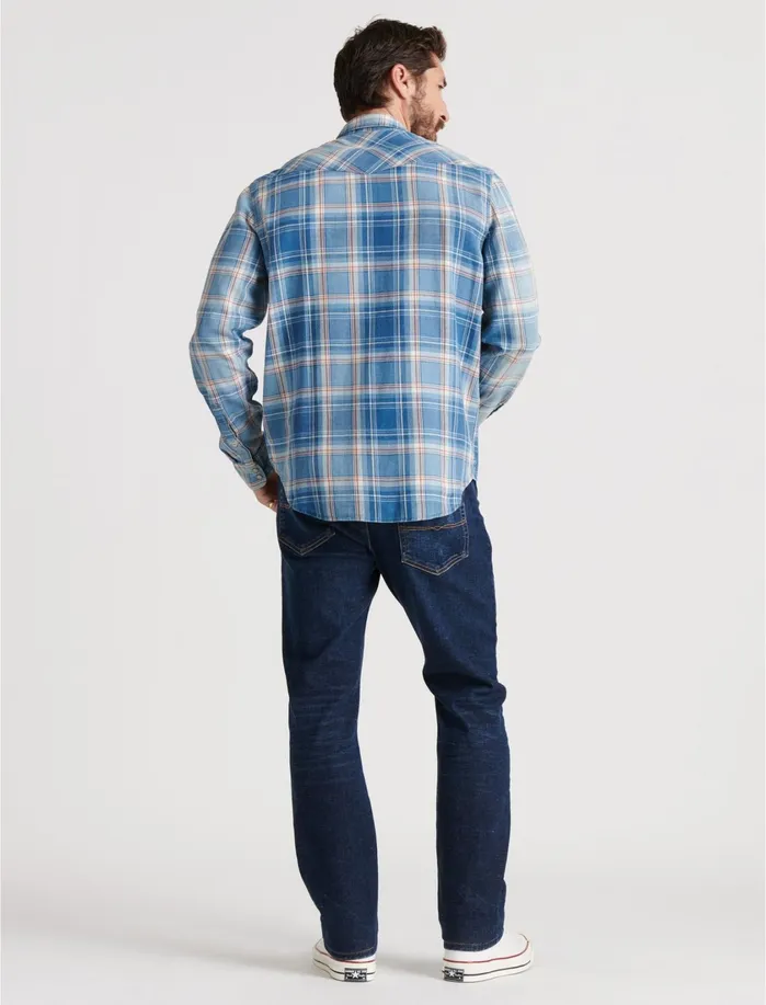 ButtonDowns Men Lucky Brand Grom Indigo Western Shirt Loodplain