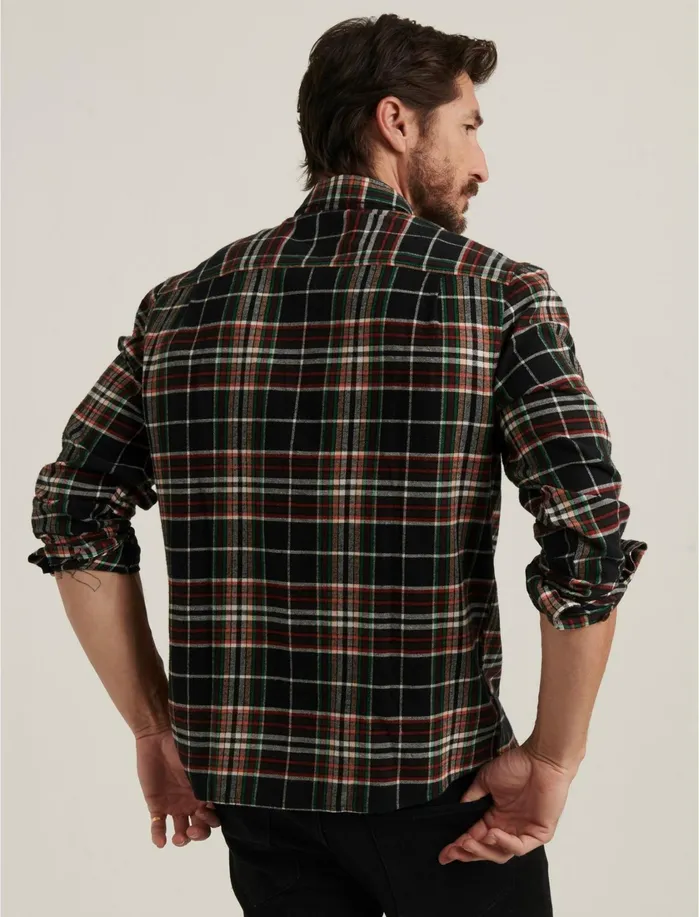 ButtonDowns Men Lucky Brand Redwood Workwear Shirt Black Plaid