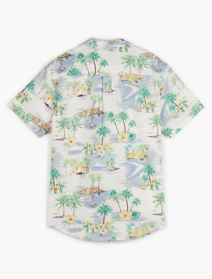ButtonDowns Men Lucky Brand San Gabriel One Pocket Short Sleeve Shirt Multi